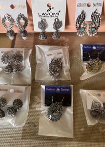 9 Assorted Jhumka &amp; Ethnic Earrings Set