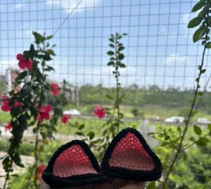 Cute Crochet Cat Ear Hair Clips