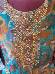 Embroidered Kurta with Dupatta Set