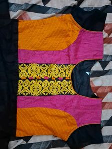 Colorful Embroidered Ethnic Gown