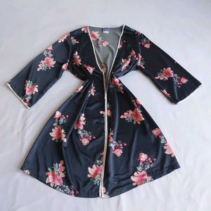 Floral Print Satin Robe🎀✨️