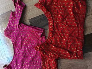 Elegant Red &amp; Pink Blouses
