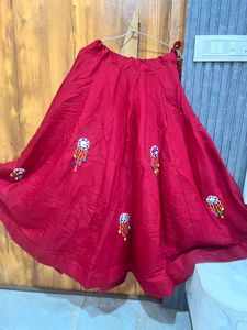 Maroon Embroidered Lehenga Choli Set without duptt