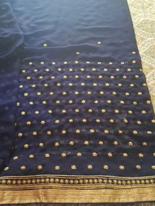 Beautiful chiffon saree with sequins..