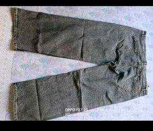 Grey Wide Leg Jeans