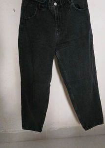 Stylish Washed Black Mom Jeans