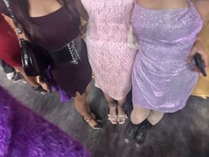 Sparkly Lavender Bodycon Mini Dress