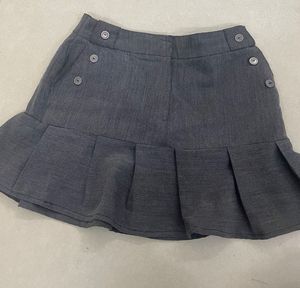 y2k Korean Chic Pleated Skirt with Button Detail