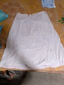 Comfortable White Cotton Petticoat Skirt