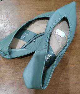 OG Imported ZARA Green Ballerinas EU 40