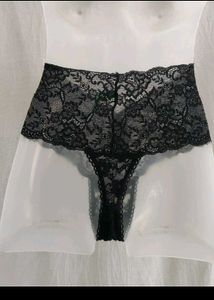 honeydew Black Lace Thong Panty