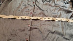 Shiny Collared Button-Up Shirt