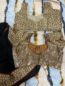 Saree With 2 Stitched Blouse