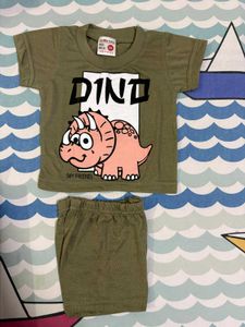 Cute Dinosaur T-shirt and Shorts Set