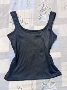 Ribbed Square Neck Tank Top