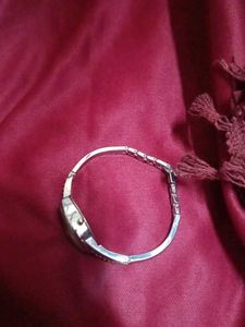 silver kada type ladys watch