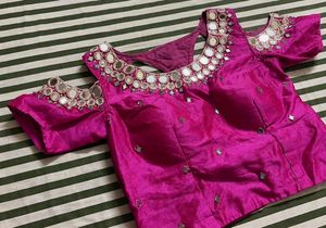 Designer Mirror Work Wester Lehenga With Du