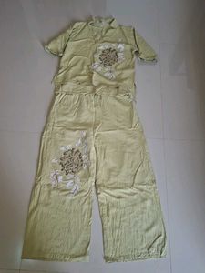 Light Green Embroidered Kurta Set