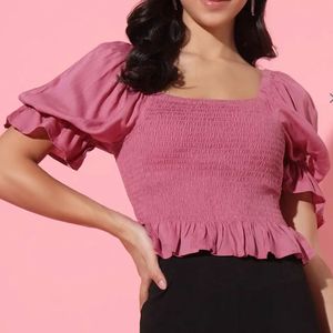 Chic Smocked Puff Sleeve Top