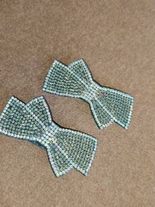 Sparkling Bow Hair Clips