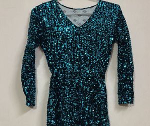 Sequinned Bodycon Dress, Fishtail Shape
