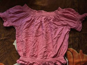 Off Shoulder Pink Chic Top