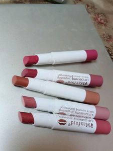 Combo of 4 Crayon lipstick and braclet set