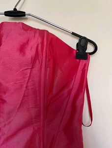 Chic Pink Ruched Corset Top