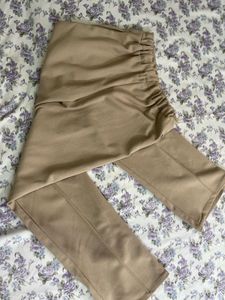 Beige Straight Leg Pants