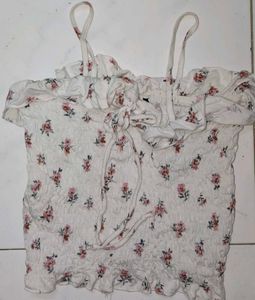 Floral Smocked Mini top (28-30 bust)