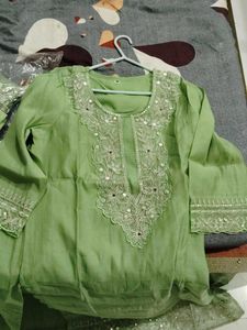 Embroidered Kurta Set with Trousers