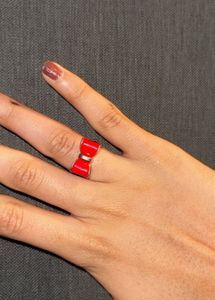Cute Red Bow Ring