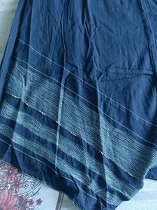 Striped Detail Asymmetrical Hem Dress