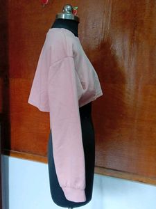 pink crop jumper