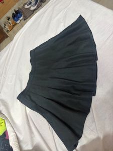 Dark Grey Pleated Mini Skirt | High-Waisted A-Line