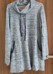 Aventura Brand Rolled Up Coller Blue Tshirt Dress