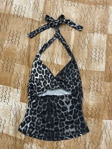 Leopard Print Halter Top
