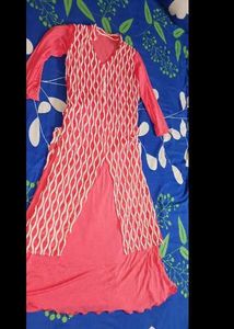 Pink & White Kurta Dress