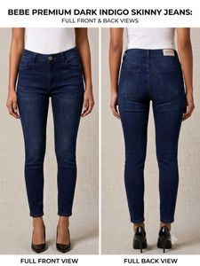 Bebe Premium Dark Indigo Skinny Jeans