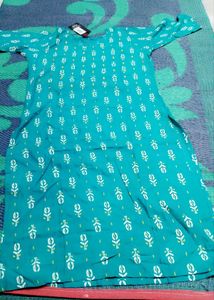 Beautiful Teal Printed Kurta