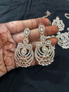 Rose Gold Kundan Jewelry set
