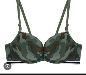 Camouflage Print Push-Up Bra with brief