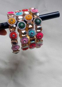 Colorful Ethnic Bangles Set✨🌈