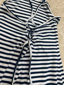 Striped Sleeveless Bodycon Dress