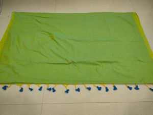 Light Green Tassel cotton saree