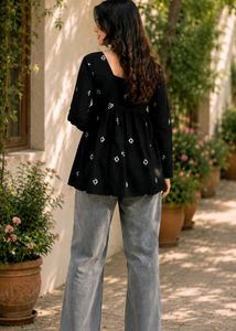 Stylish Black Printed Kurta-XXL
