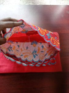 Embroidered Red inskirt 7 parts new