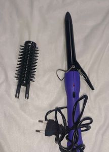 2-in-1 Hair Curling Iron and Styling Brush