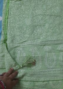 Luckhnawi Pure Georgette Saree With Chinnon Blouse