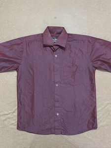 Men's Burgundy Dress Shirt